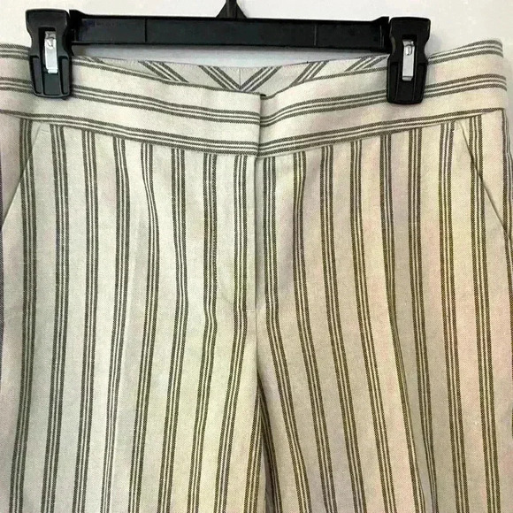 LOFT Blue and Off White Trouser Pants, Size 4 - Picture 2 of 6